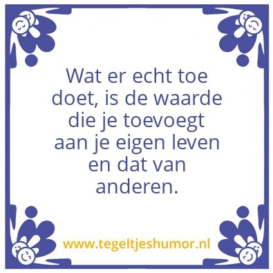 Tegeltje: Tegel