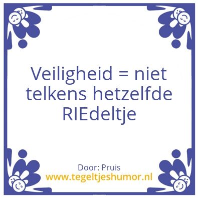 Tegeltje: Riedeltje