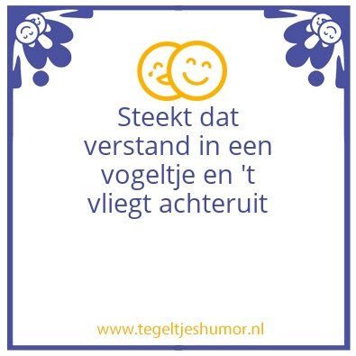 Tegeltje: verstand