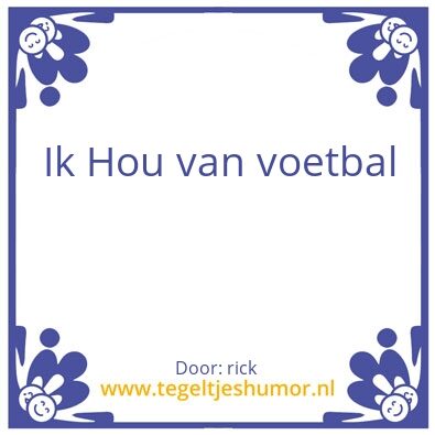 Tegeltje: voetbal