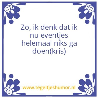 Tegeltje: .