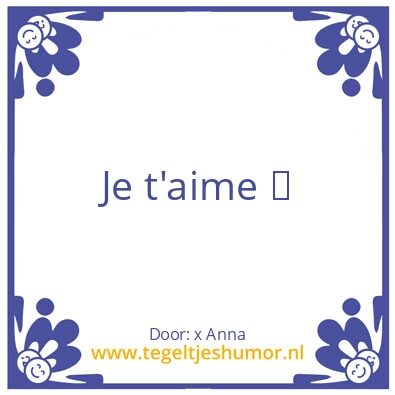 Tegeltje: â¤