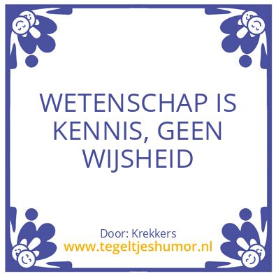 Tegeltje: Wijsheid