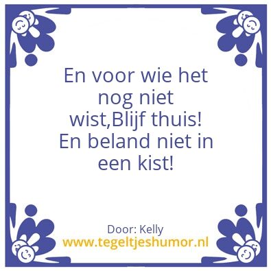 Tegeltje: Corona