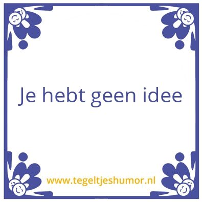 Tegeltje: JHL