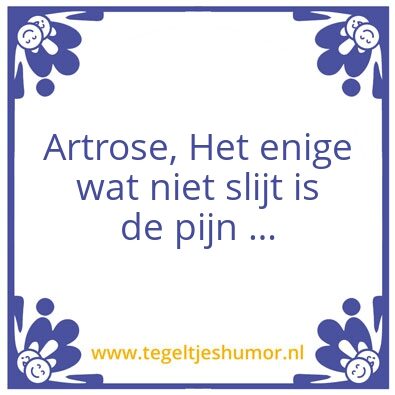 Tegeltje: Artrose