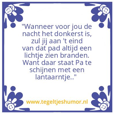 Tegeltje: Levens wijsheid
