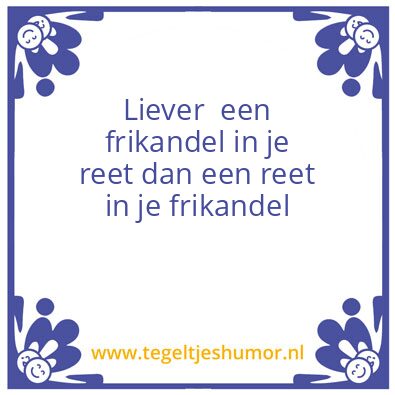 Tegeltje: frikandel