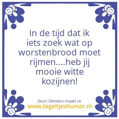 Tegeltje: Wit