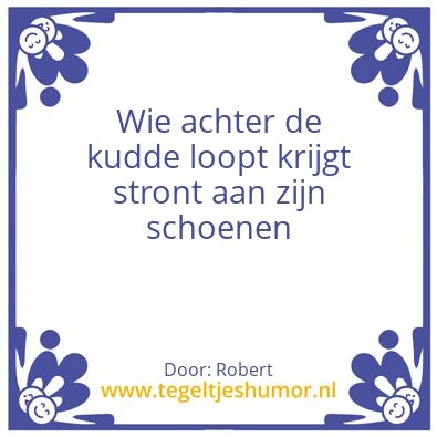 Tegeltje: meeloper