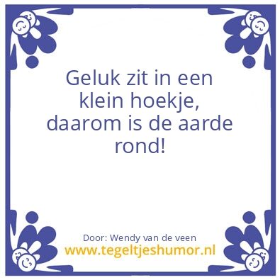 Tegeltje: Geluk