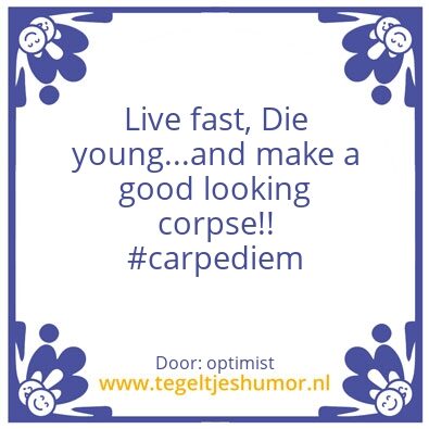 Tegeltje: Carpe Diem