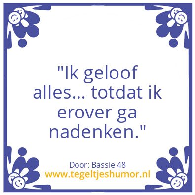 Tegeltje: Geloof