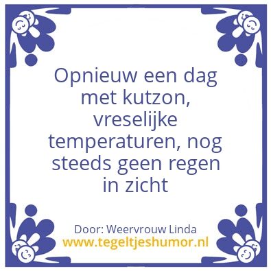 Tegeltje: Het weer