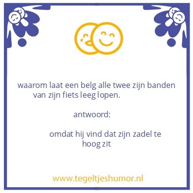 Tegeltje: belgen