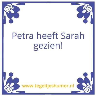 Tegeltje: Petra