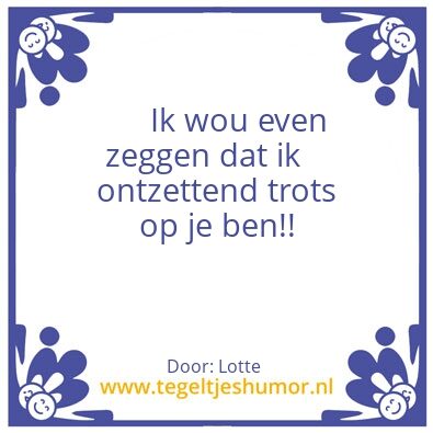 Tegeltje: Lieve mem