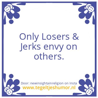Tegeltje: Only Losers & Jerks