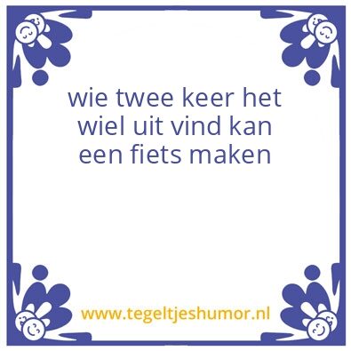 Tegeltje: fiets