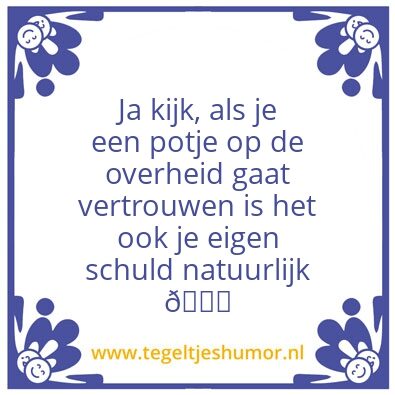 Tegeltje: Vertrouwen