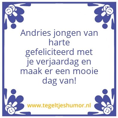 Tegeltje: Verjaardag