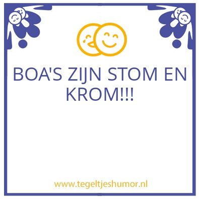 Tegeltje: BOA