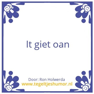 Tegeltje: Ron’s idee