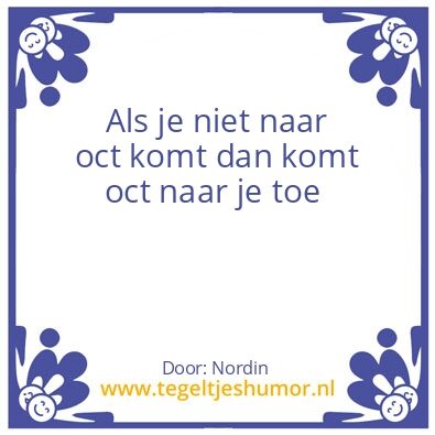 Tegeltje: Oct