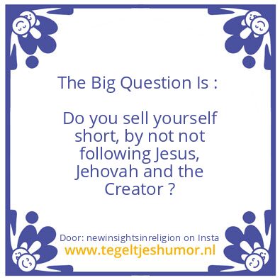 Tegeltje: The Big Question Is :