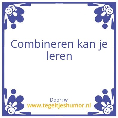 Tegeltje: w
