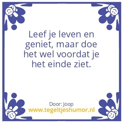 Tegeltje: waarheid
