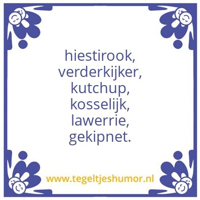 Tegeltje: isa’s taal