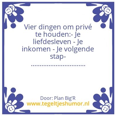 Tegeltje: Geheim