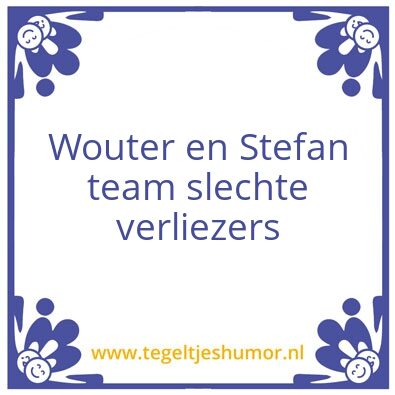 Tegeltje: Verliezers