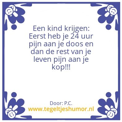 Tegeltje: Een kind krijgen