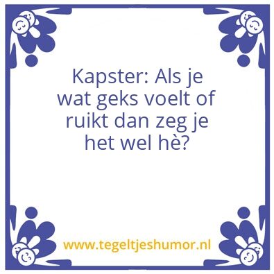 Tegeltje: Kapster