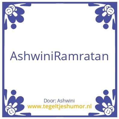 Tegeltje: Ashwini