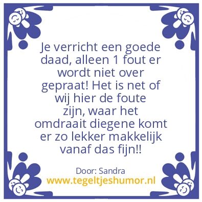 Tegeltje: Tja