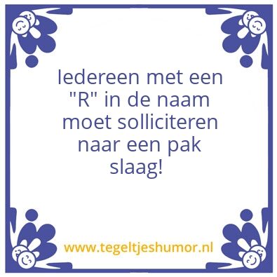 Tegeltje: Slaag