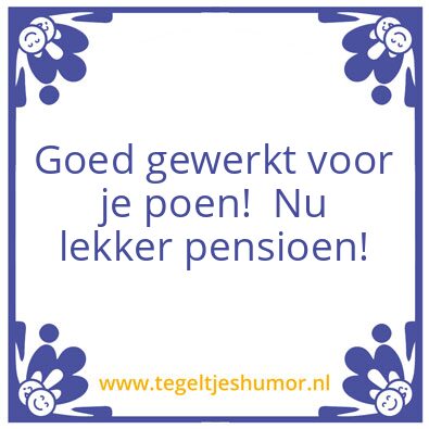 Tegeltje: poen