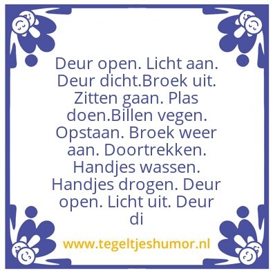 Tegeltje: Wc