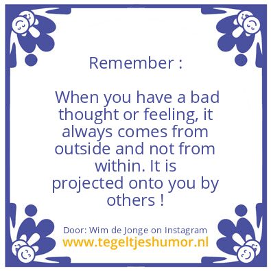 Tegeltje: Remember :