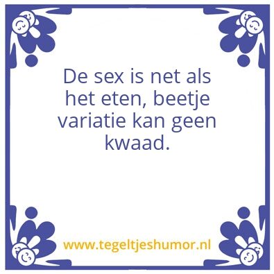 Tegeltje: Sex wijsheden