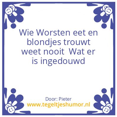 Tegeltje: inhoud
