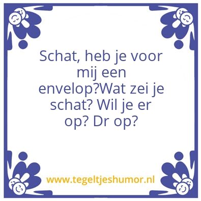 Tegeltje: Envelop