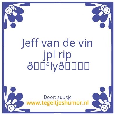 Tegeltje: jpl