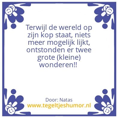 Tegeltje: Wonder