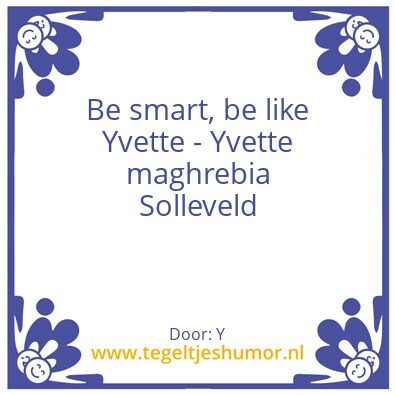 Tegeltje: Y