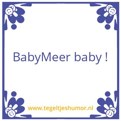 Tegeltje: Baby