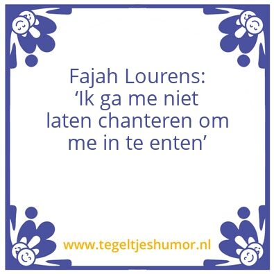 Tegeltje: Fajah